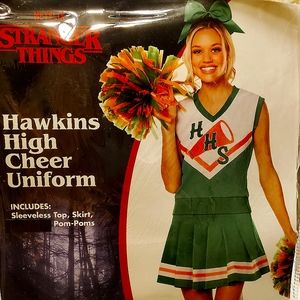 Official Stranger Things Hawkins High Cheerleader Costume Adult M